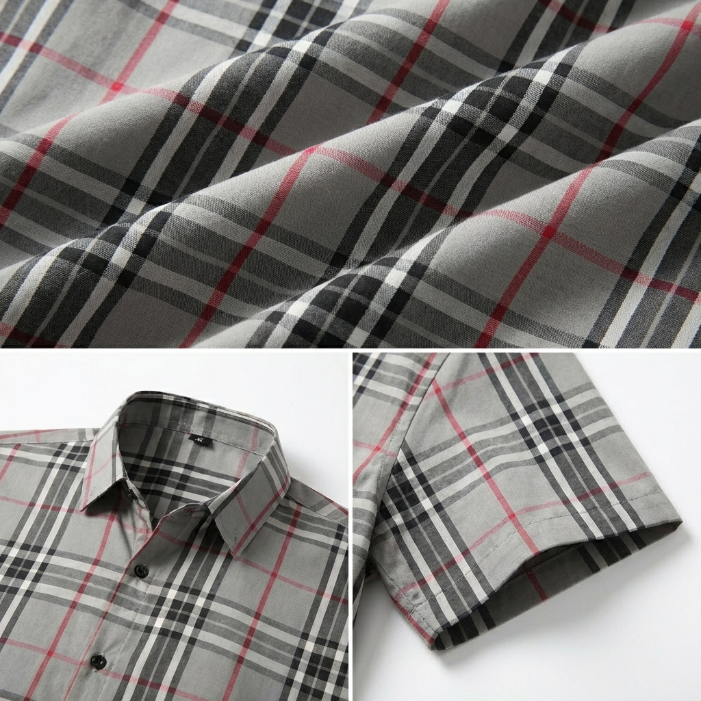 Giovanni Check Button Shirt
