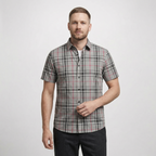 Giovanni Check Button Shirt