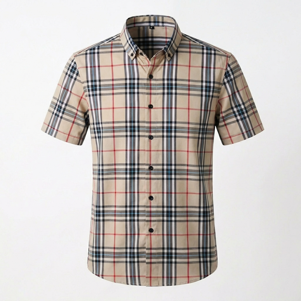 Giovanni Check Button Shirt