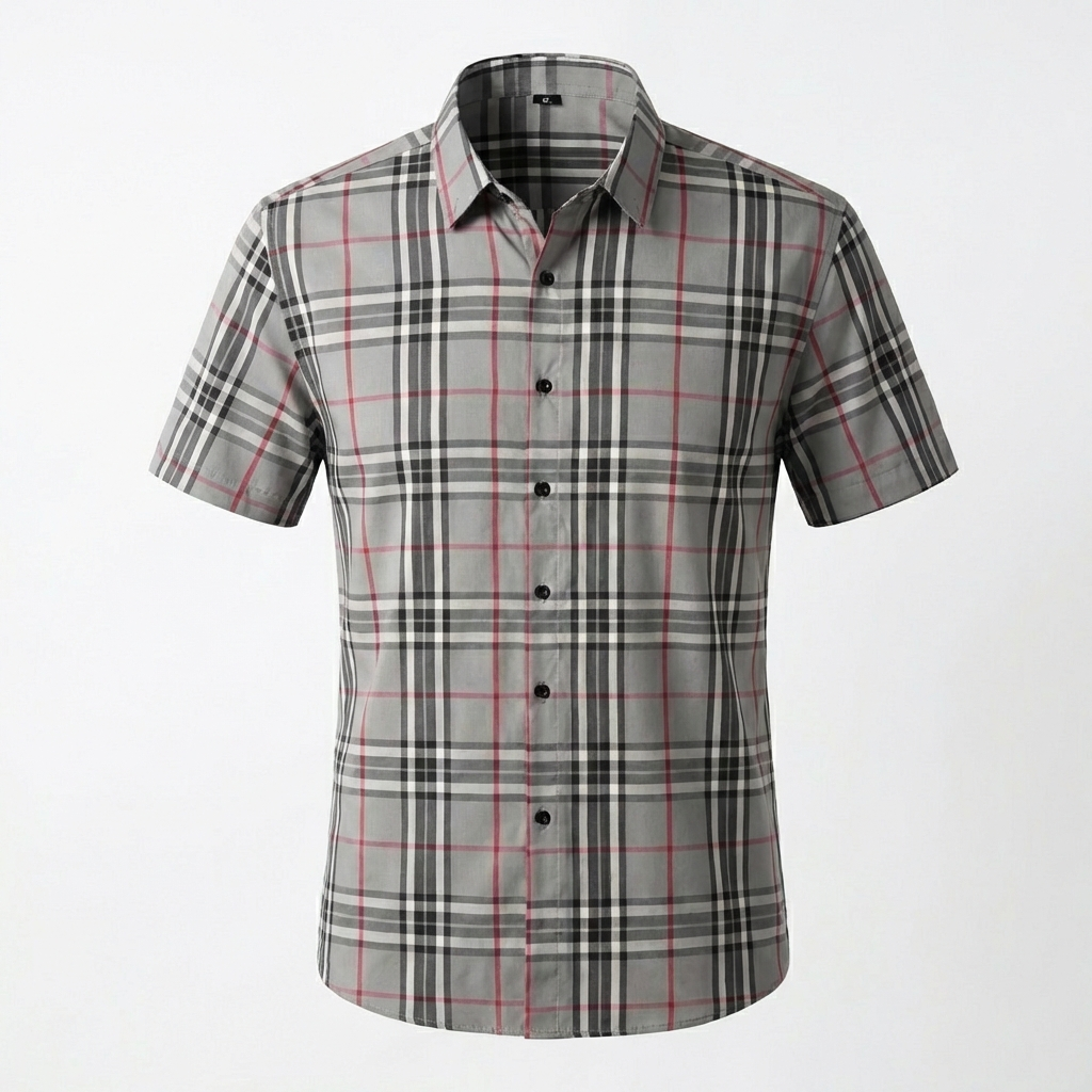 Giovanni Check Button Shirt
