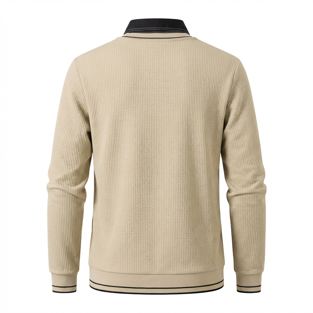 Le Marche Collared Neck Ribbed Sweater