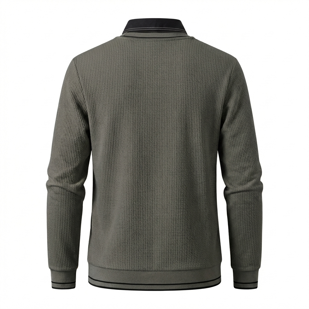 Le Marche Collared Neck Ribbed Sweater