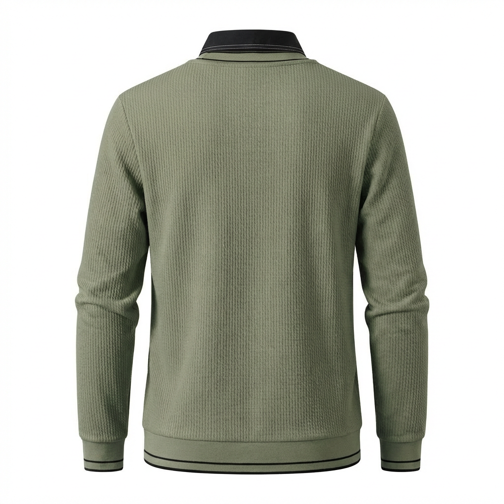 Le Marche Collared Neck Ribbed Sweater