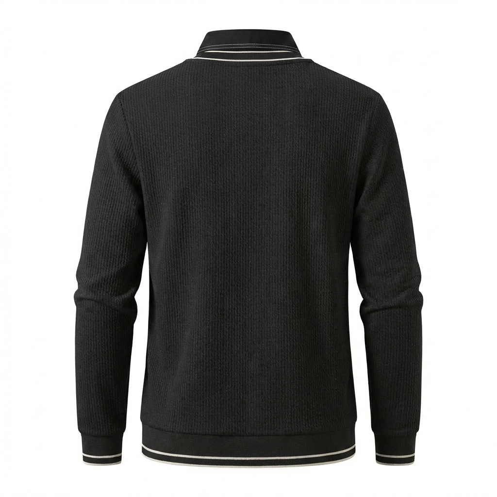 Le Marche Collared Neck Ribbed Sweater