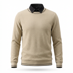 Le Marche Collared Neck Ribbed Sweater