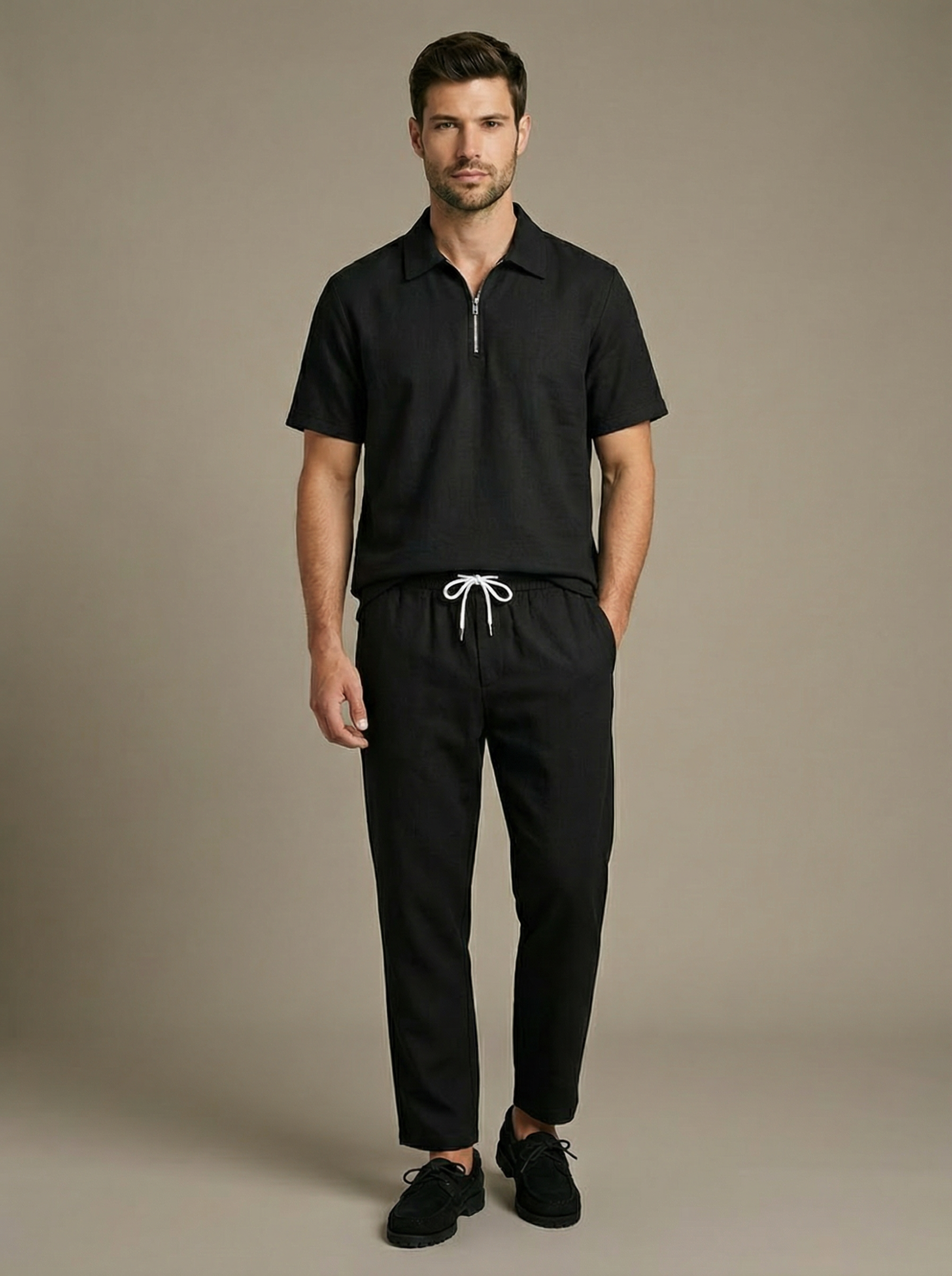 Lirento Short Sleeve Polo and Pants Set