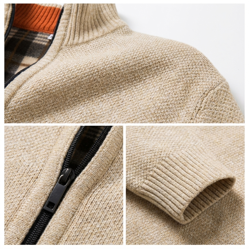 Lucera Textured Zip Cardigan
