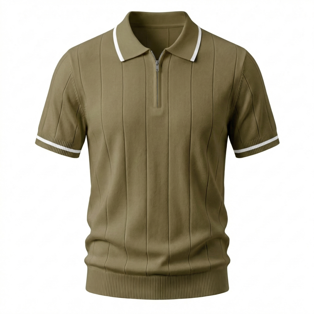 Marek Zip Neck Polo