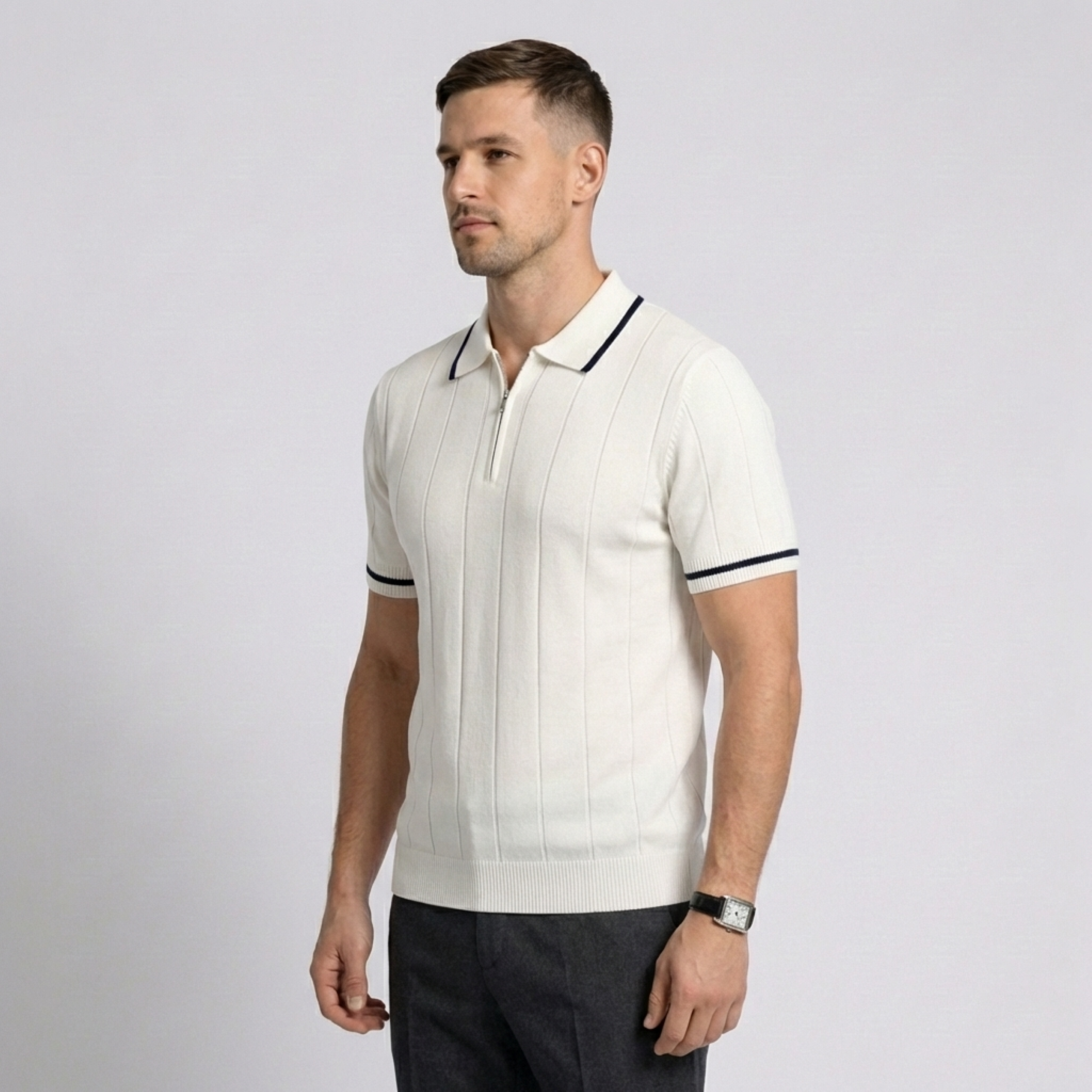Marek Zip Neck Polo
