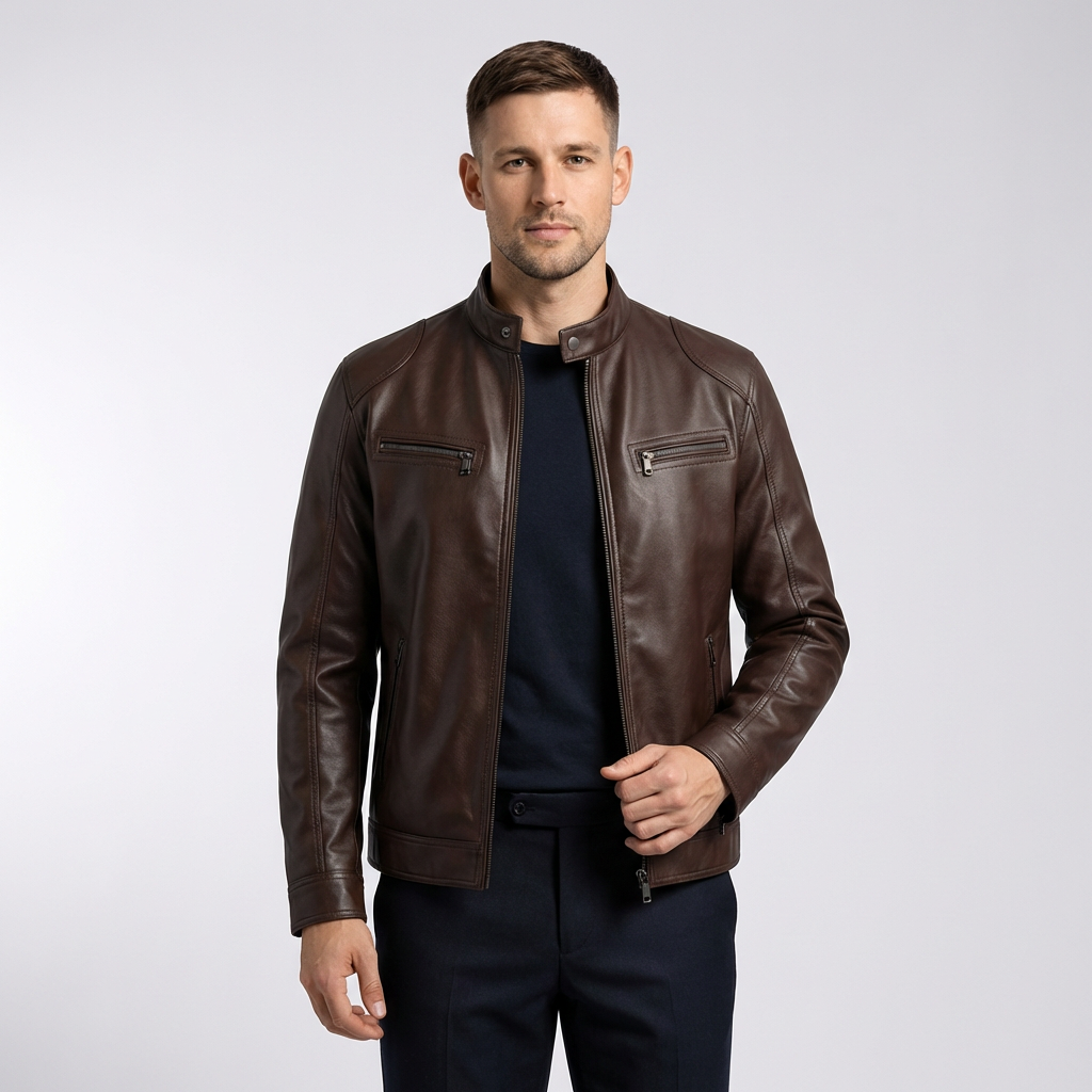 Marsala Urban Moto Leather Jacket