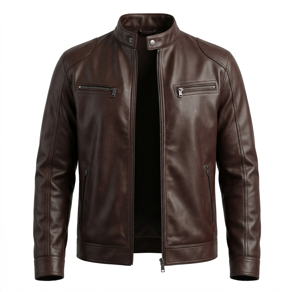 Marsala Urban Moto Leather Jacket