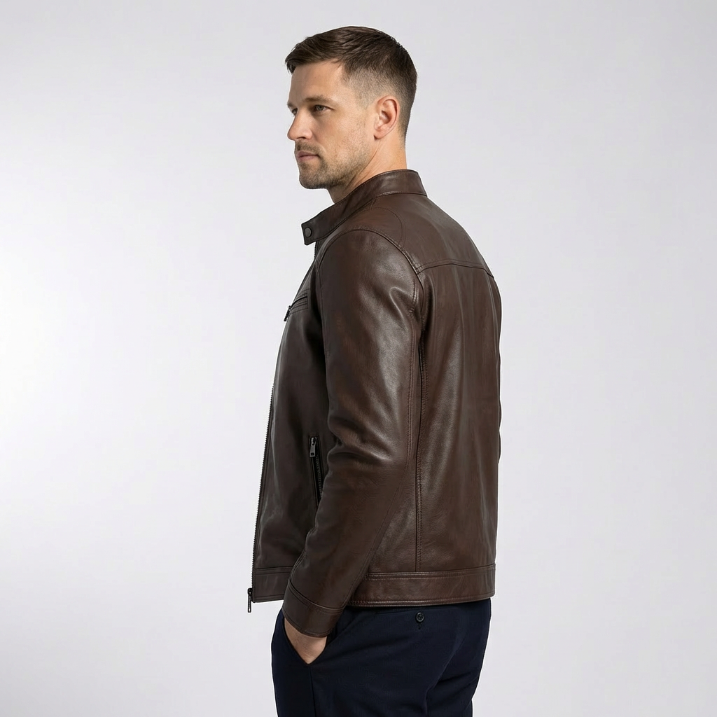 Marsala Urban Moto Leather Jacket