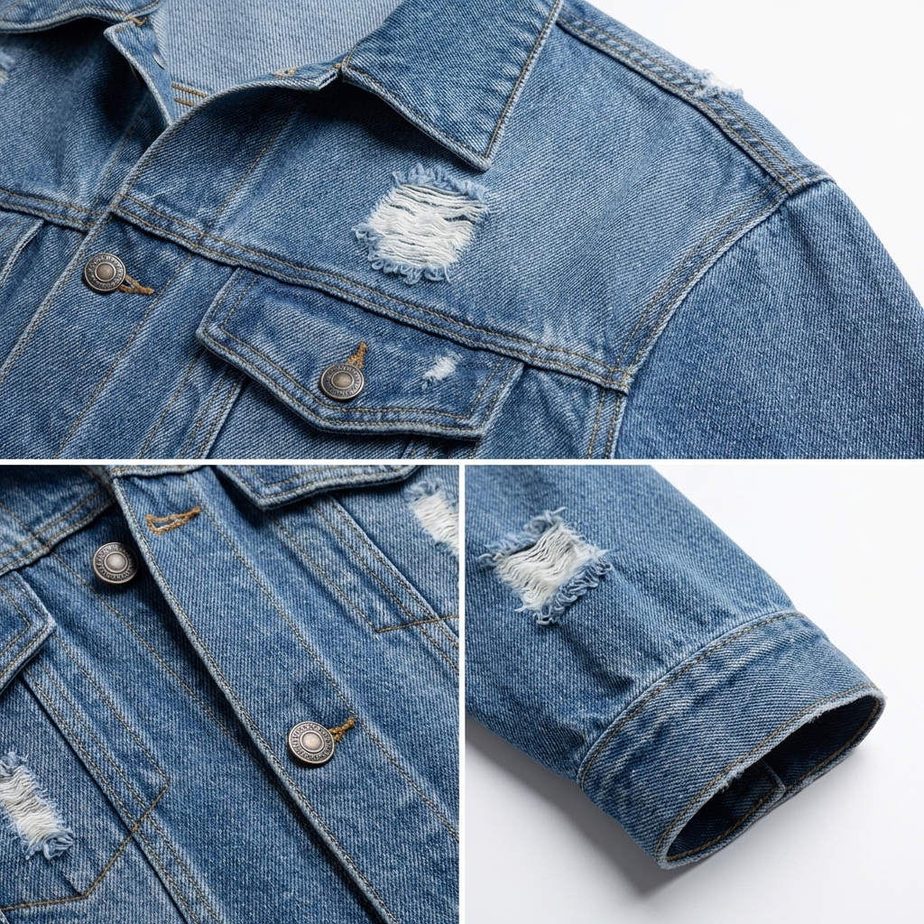 Modugno Distressed Denim Jacket
