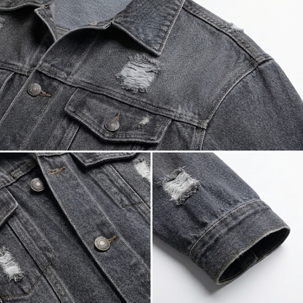 Modugno Distressed Denim Jacket