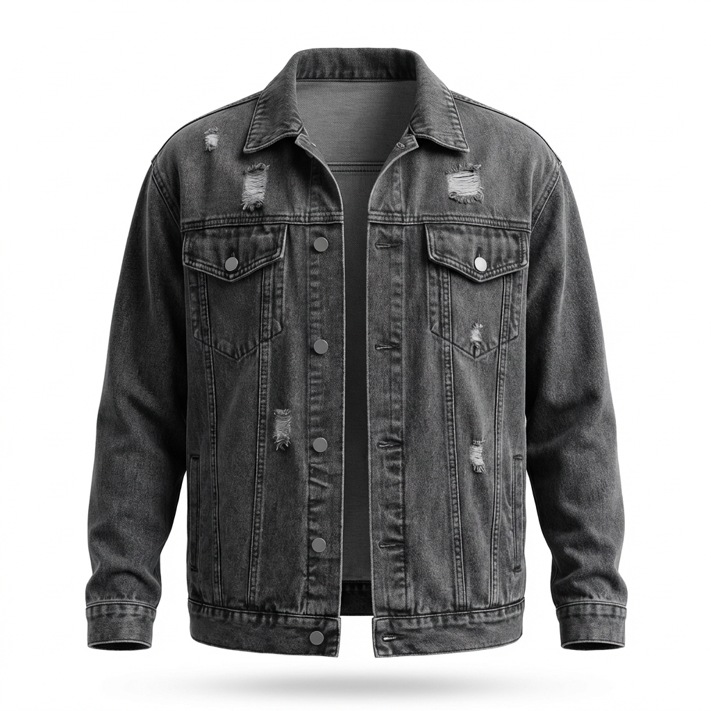 Modugno Distressed Denim Jacket