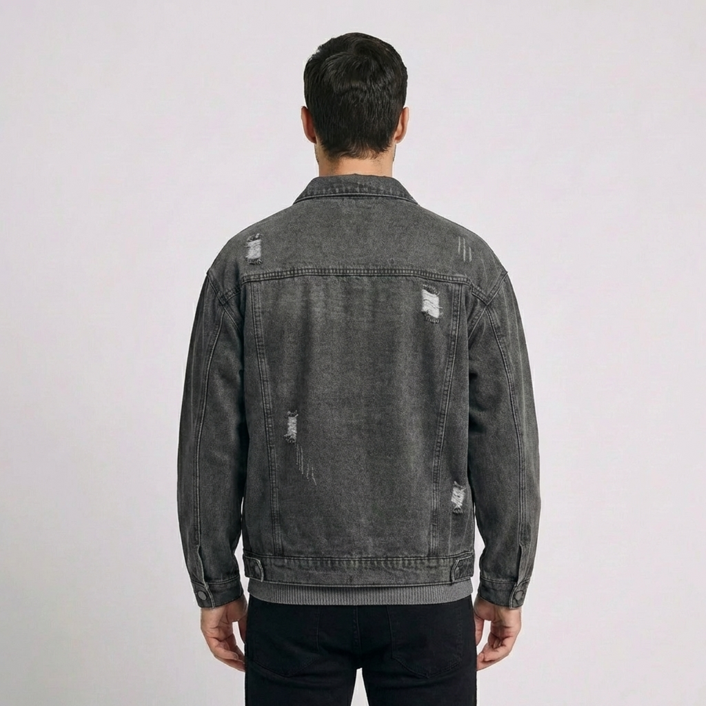 Modugno Distressed Denim Jacket