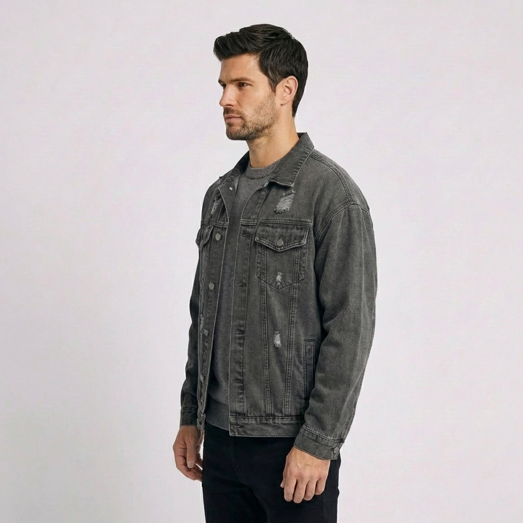 Modugno Distressed Denim Jacket