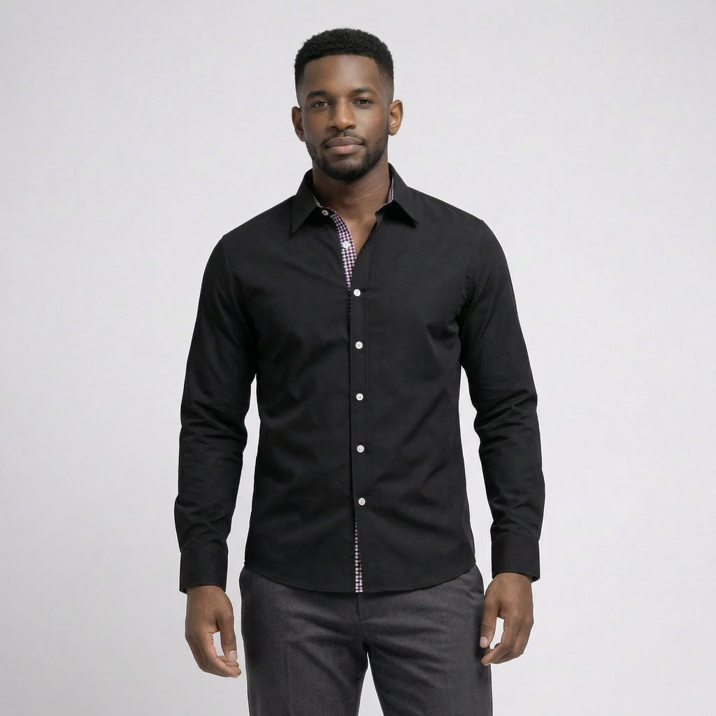 Monfalcone Check Trim Button Shirt