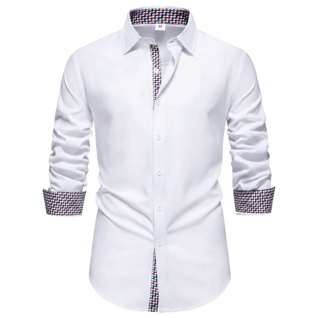 Monfalcone Check Trim Button Shirt
