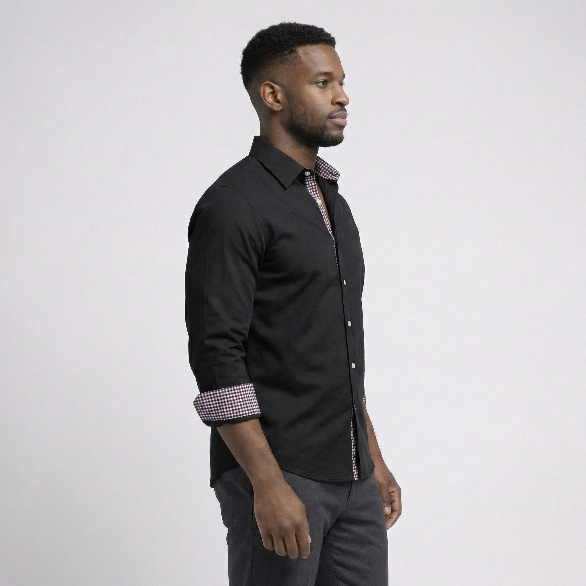 Monfalcone Check Trim Button Shirt