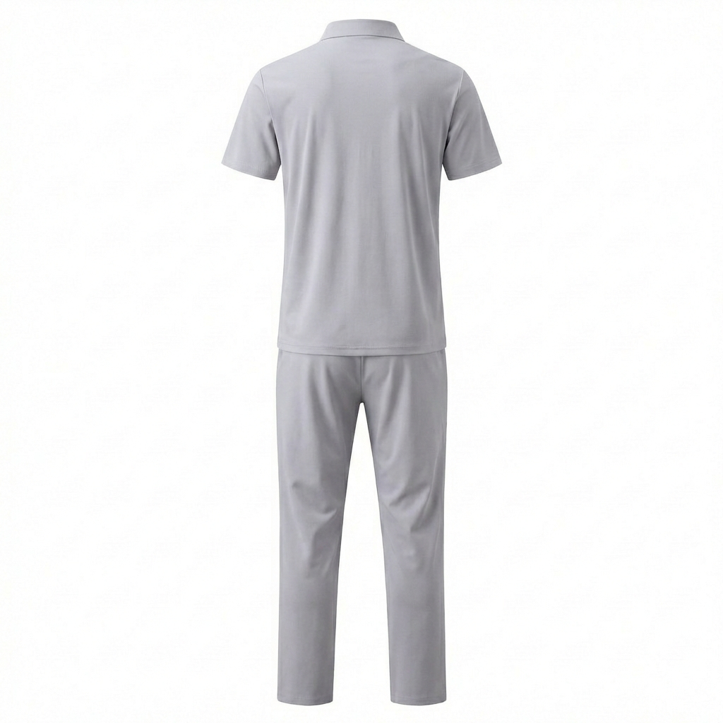 Monreale Button Polo & Pants Set