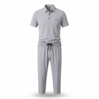 Monreale Button Polo & Pants Set