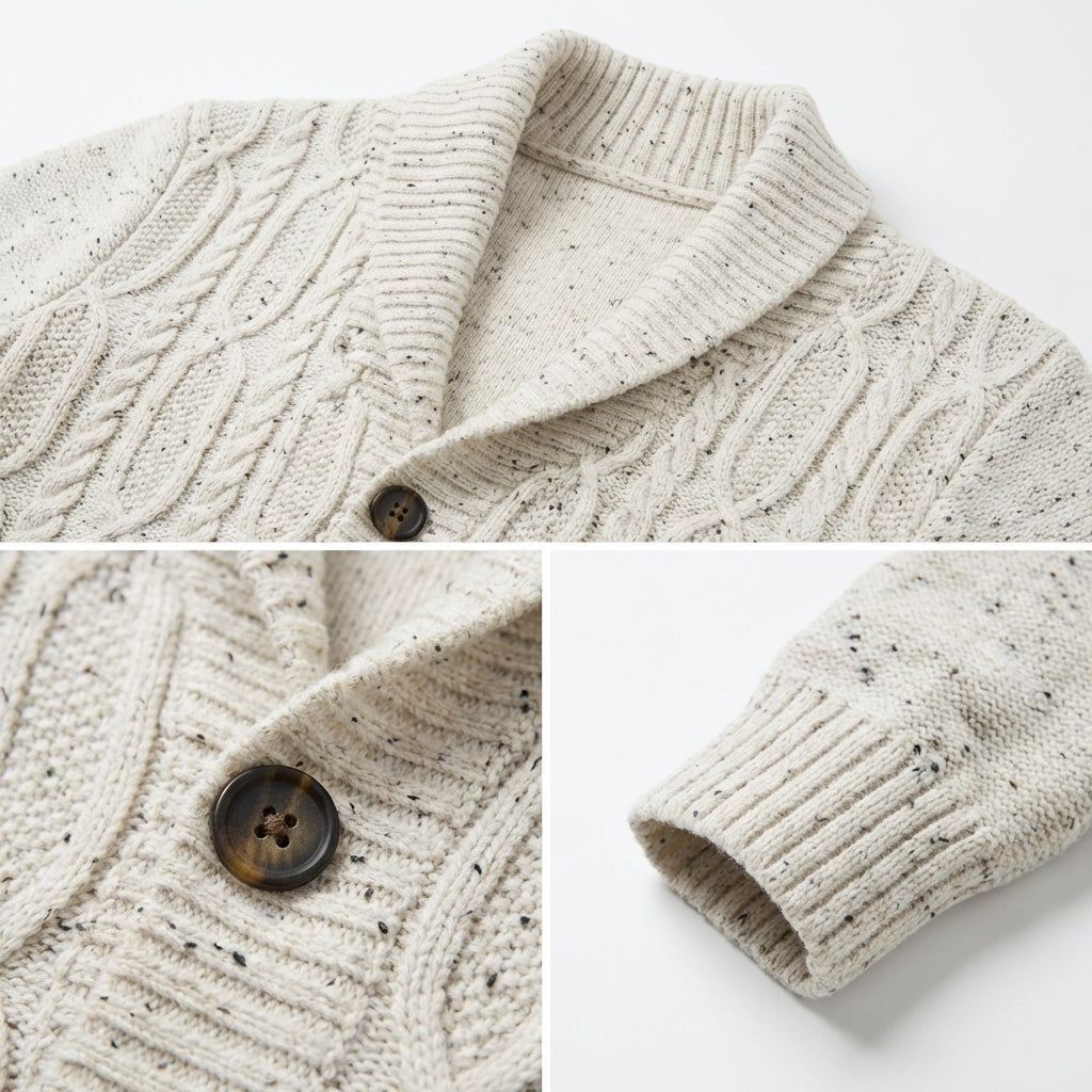 Montecatini Cable Button Cardigan