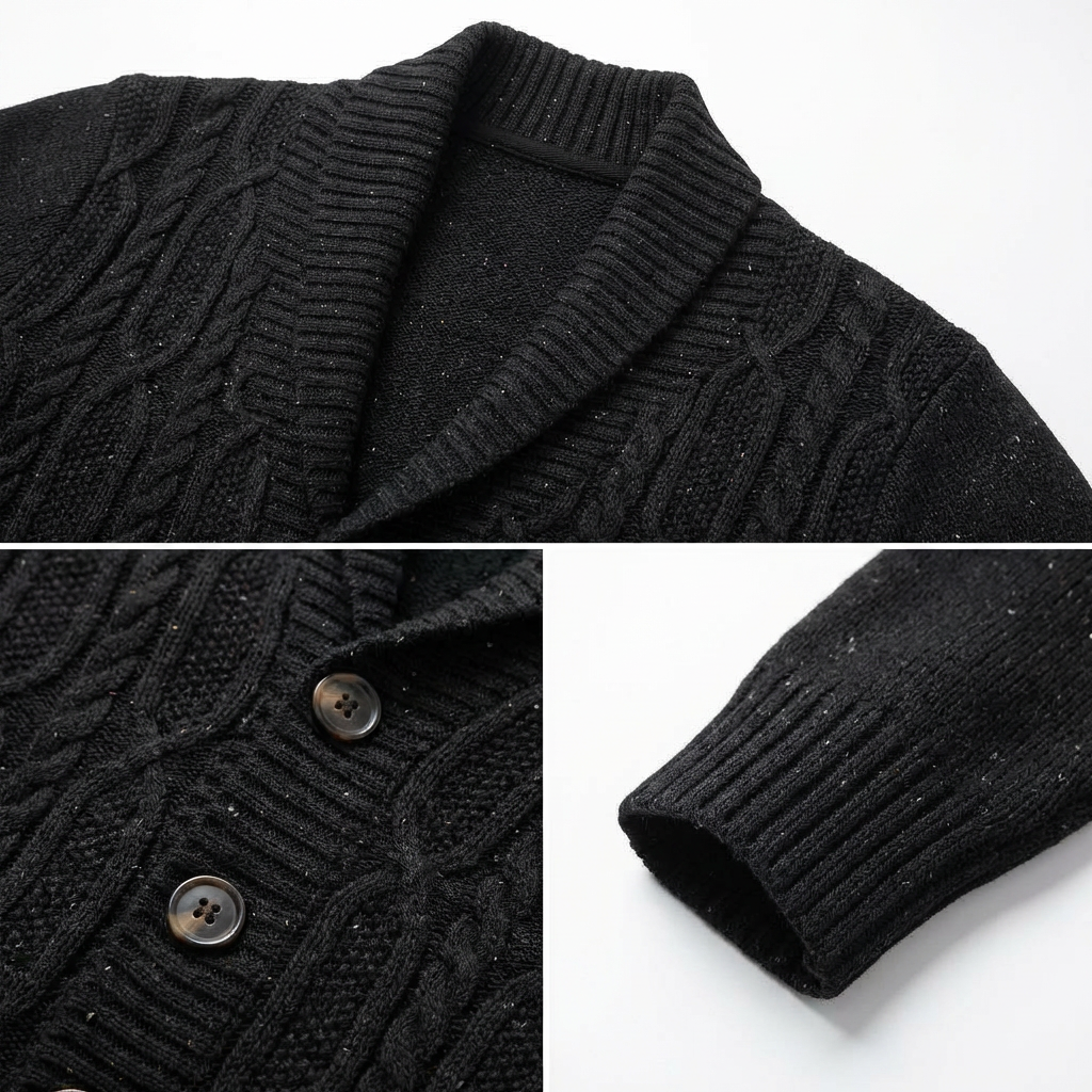 Montecatini Cable Button Cardigan
