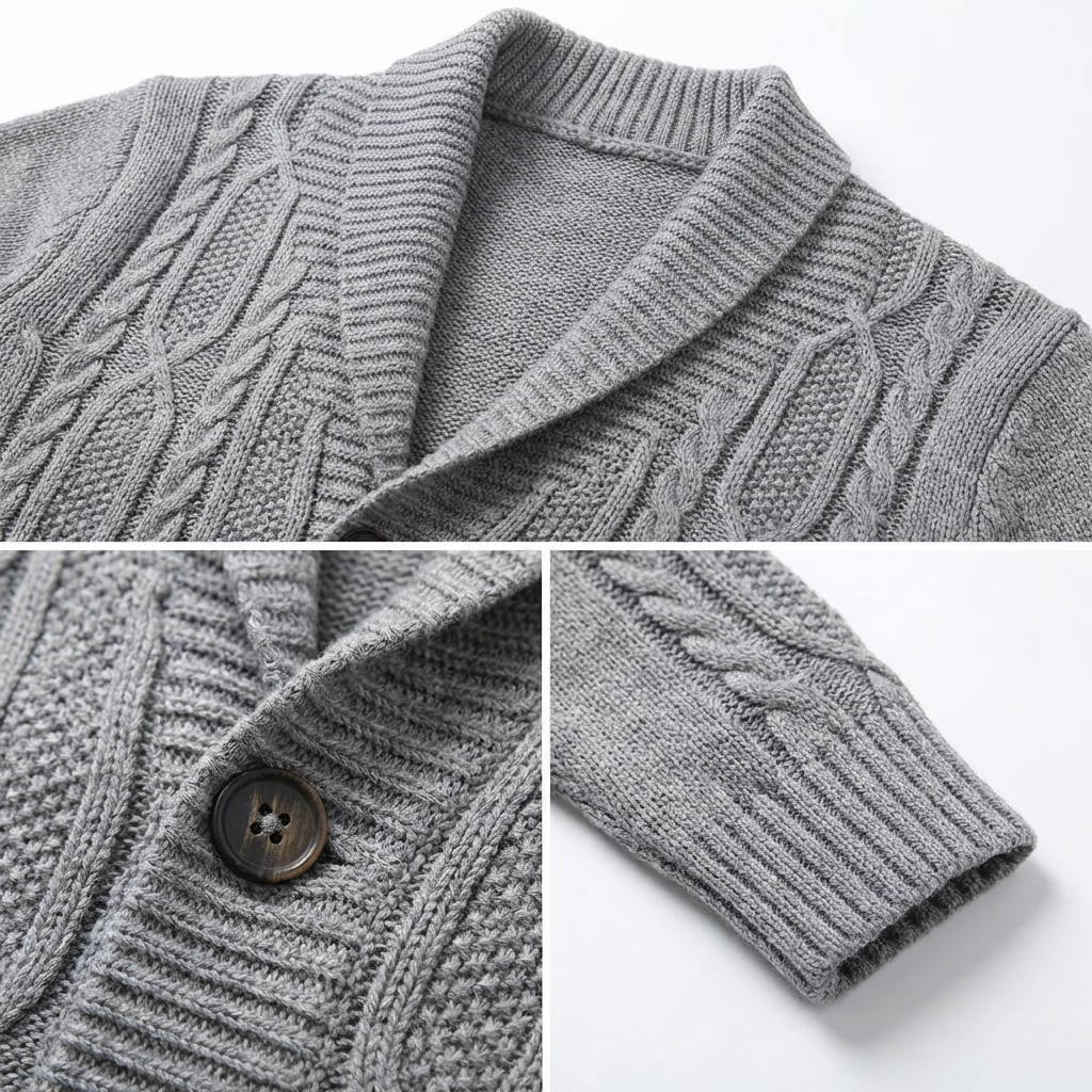 Montecatini Cable Button Cardigan