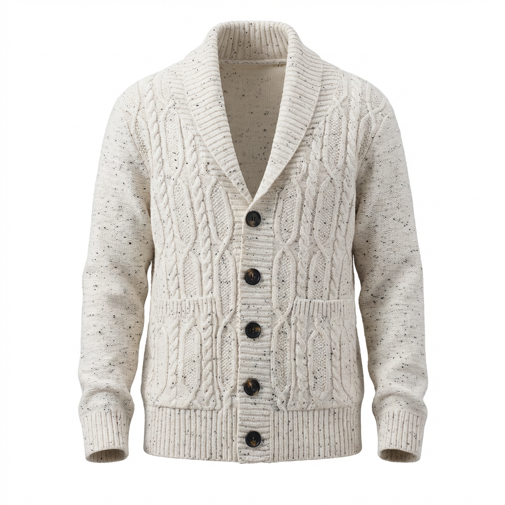 Montecatini Cable Button Cardigan