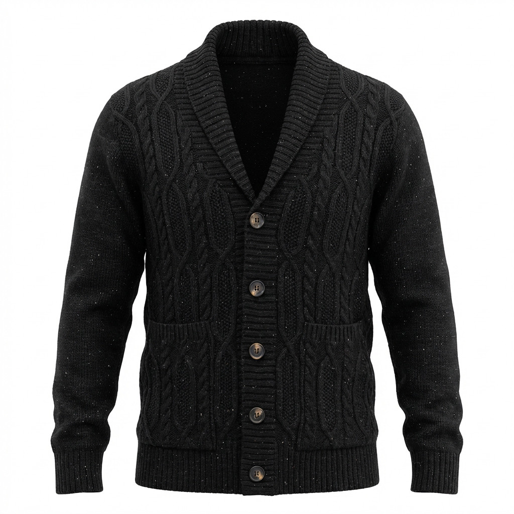 Montecatini Cable Button Cardigan