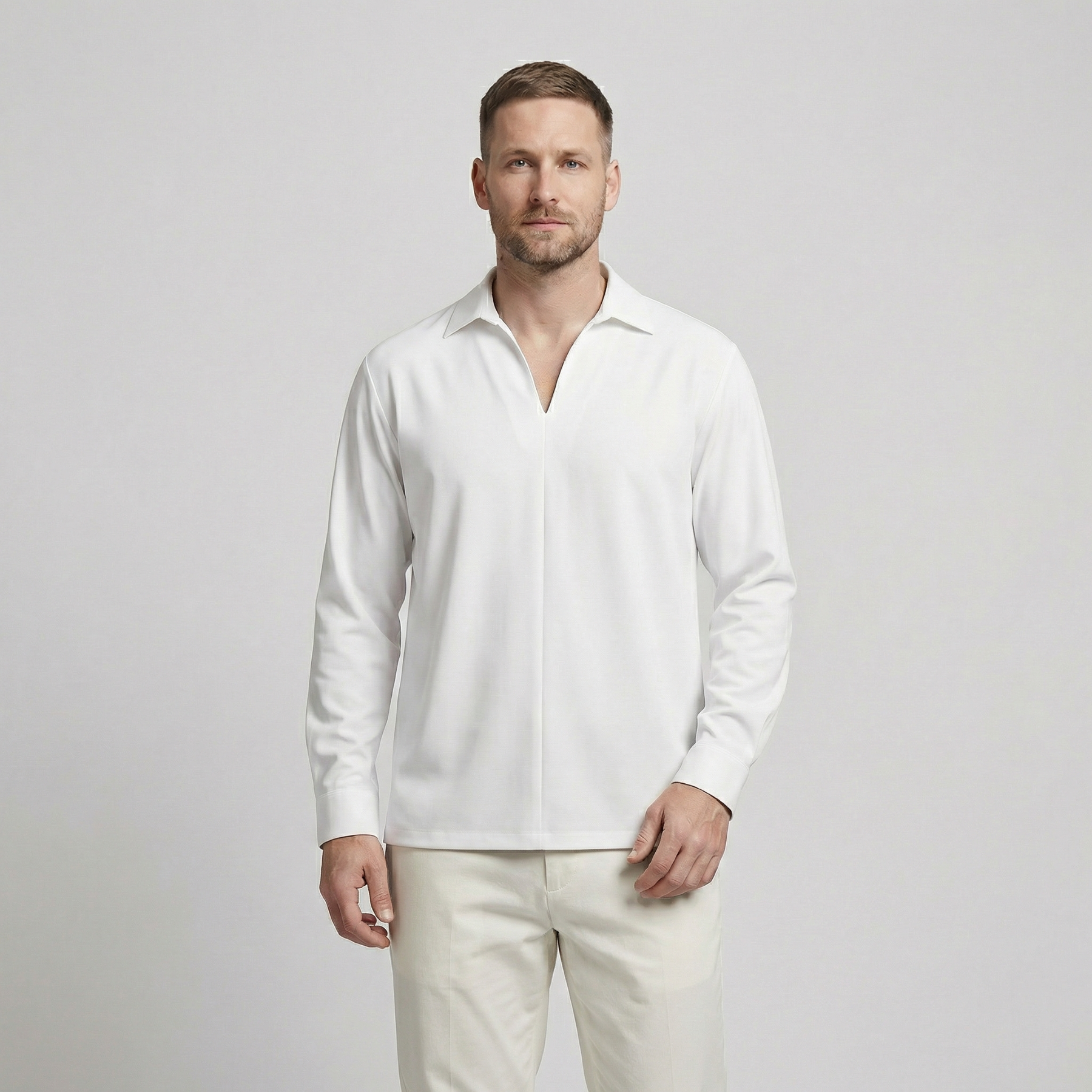 Montecchio Long Sleeve Collared Shirt