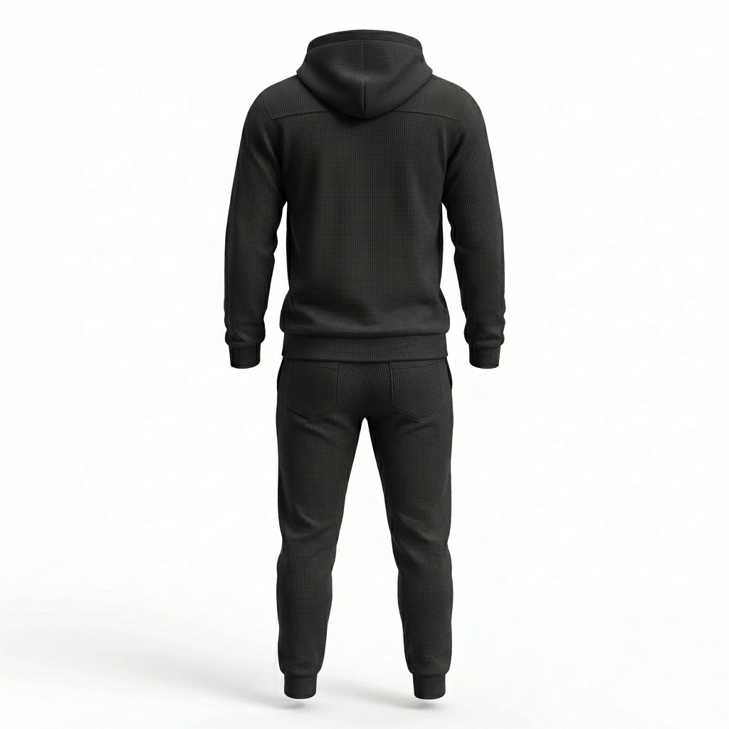 Norvelo Waffle-Knit Hoodie and Pants Set
