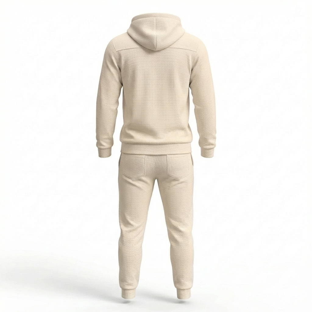 Norvelo Waffle-Knit Hoodie and Pants Set