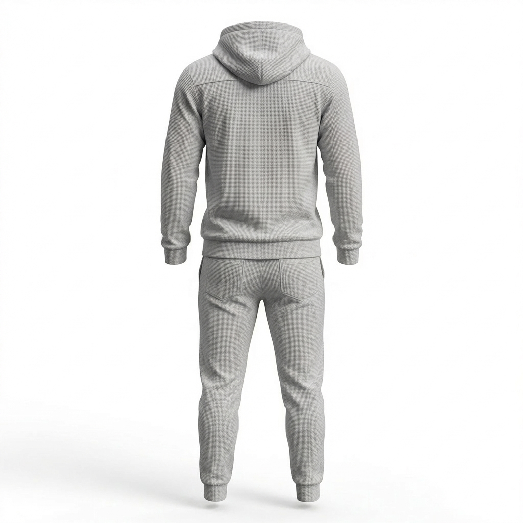 Norvelo Waffle-Knit Hoodie and Pants Set