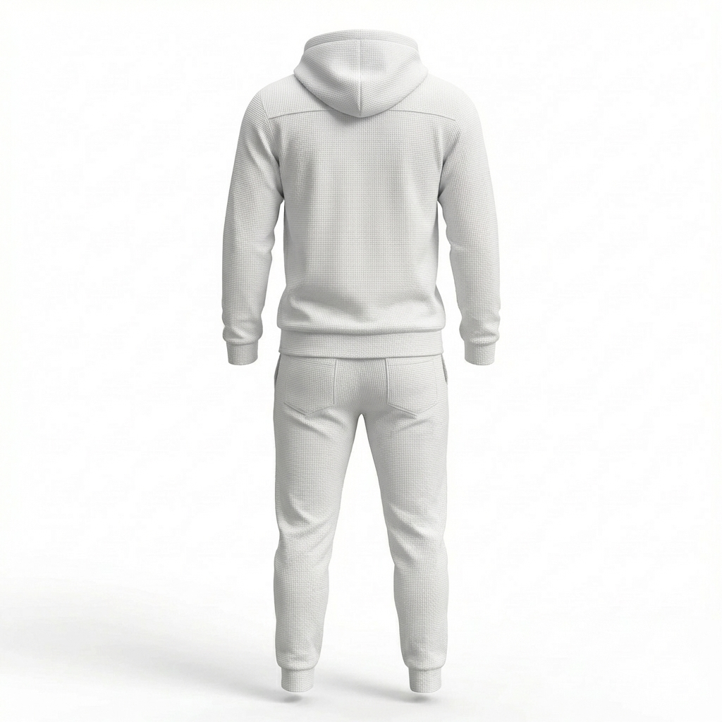 Norvelo Waffle-Knit Hoodie and Pants Set