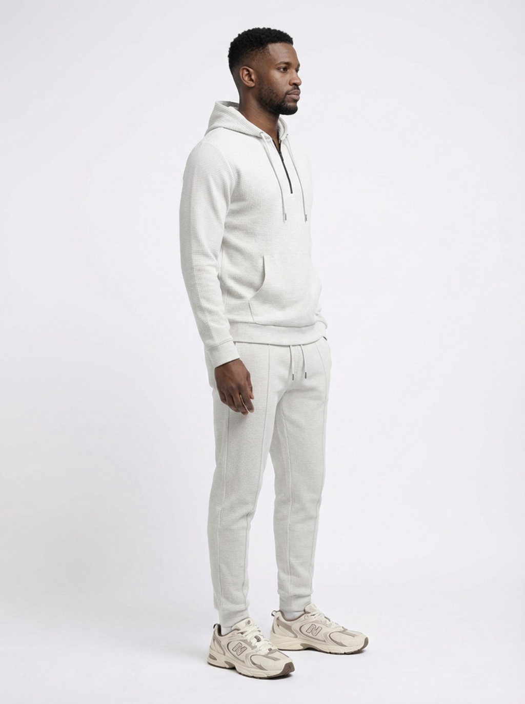 Norvelo Waffle-Knit Hoodie and Pants Set