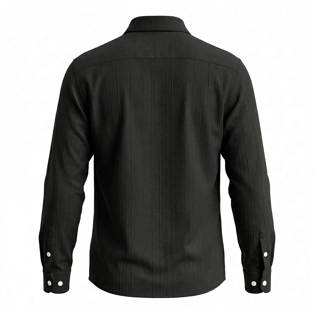 Otranto Minimal Button Up Long Sleeve Shirt