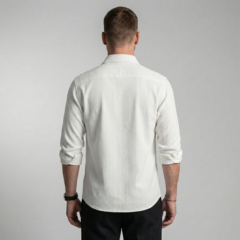 Otranto Minimal Button Up Long Sleeve Shirt