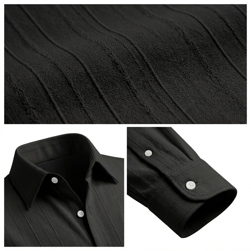 Otranto Minimal Button Up Long Sleeve Shirt