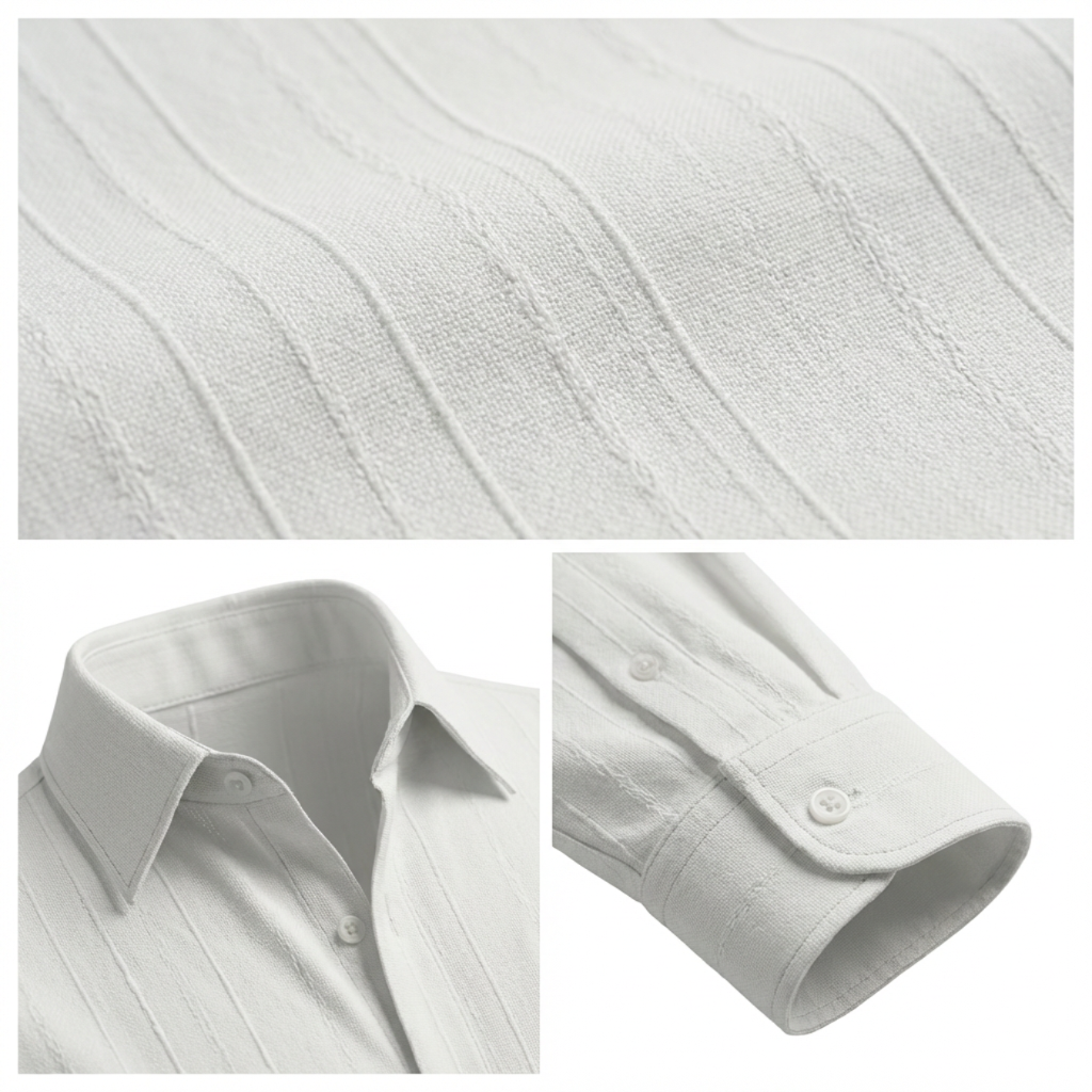 Otranto Minimal Button Up Long Sleeve Shirt