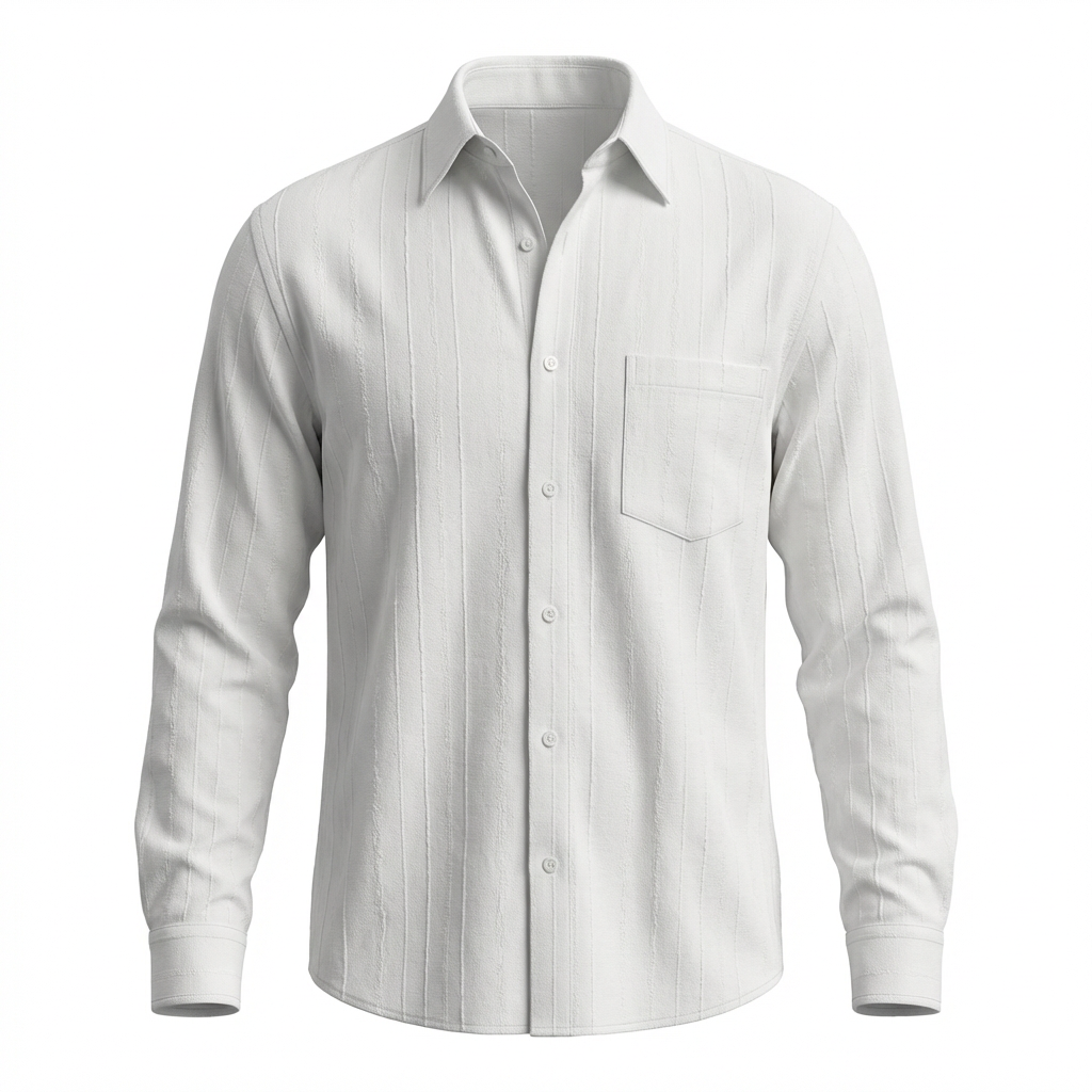 Otranto Minimal Button Up Long Sleeve Shirt