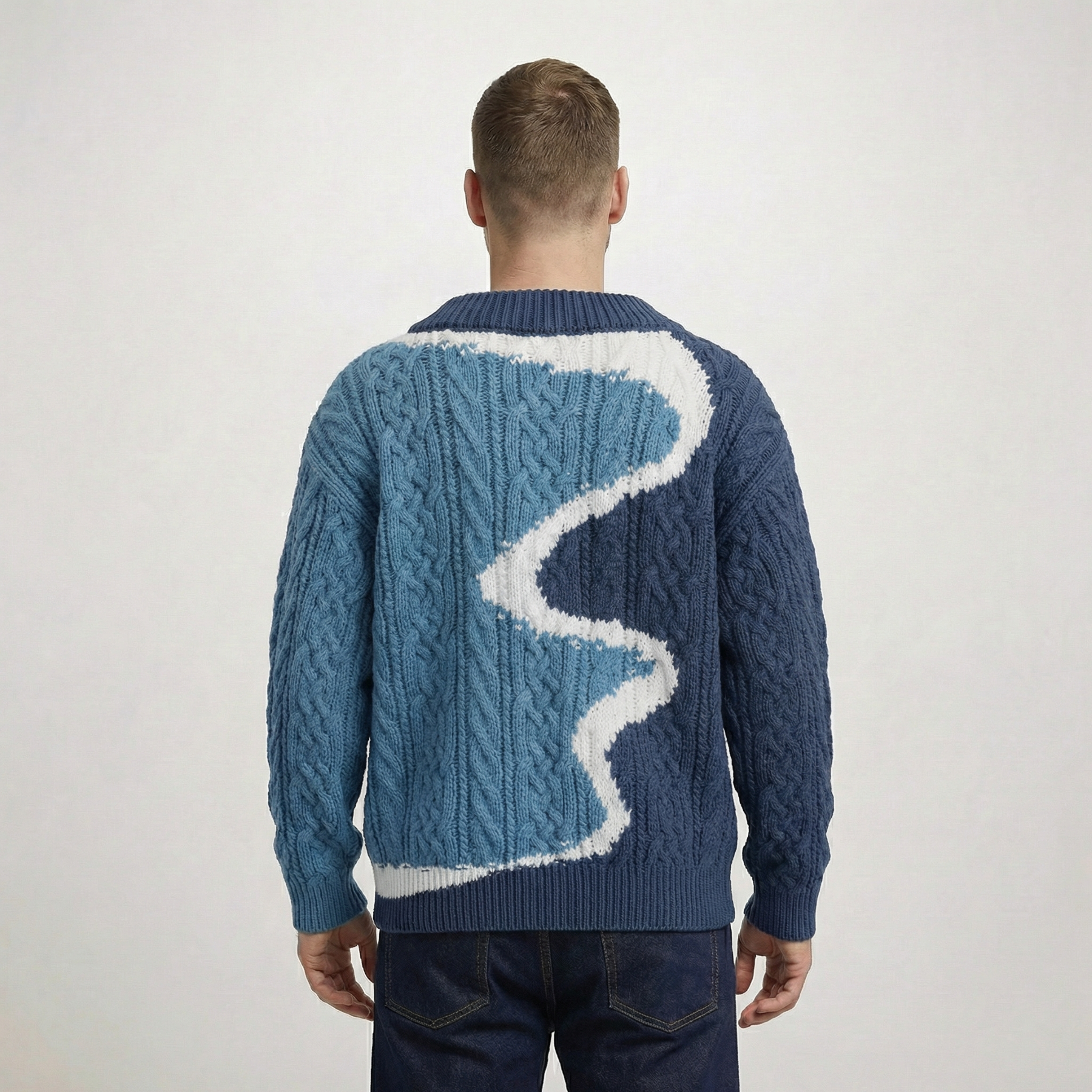 Peretti Cable V-Neck Sweater