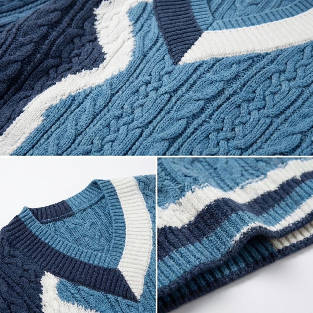 Peretti Cable V-Neck Sweater