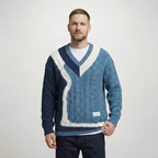 Peretti Cable V-Neck Sweater