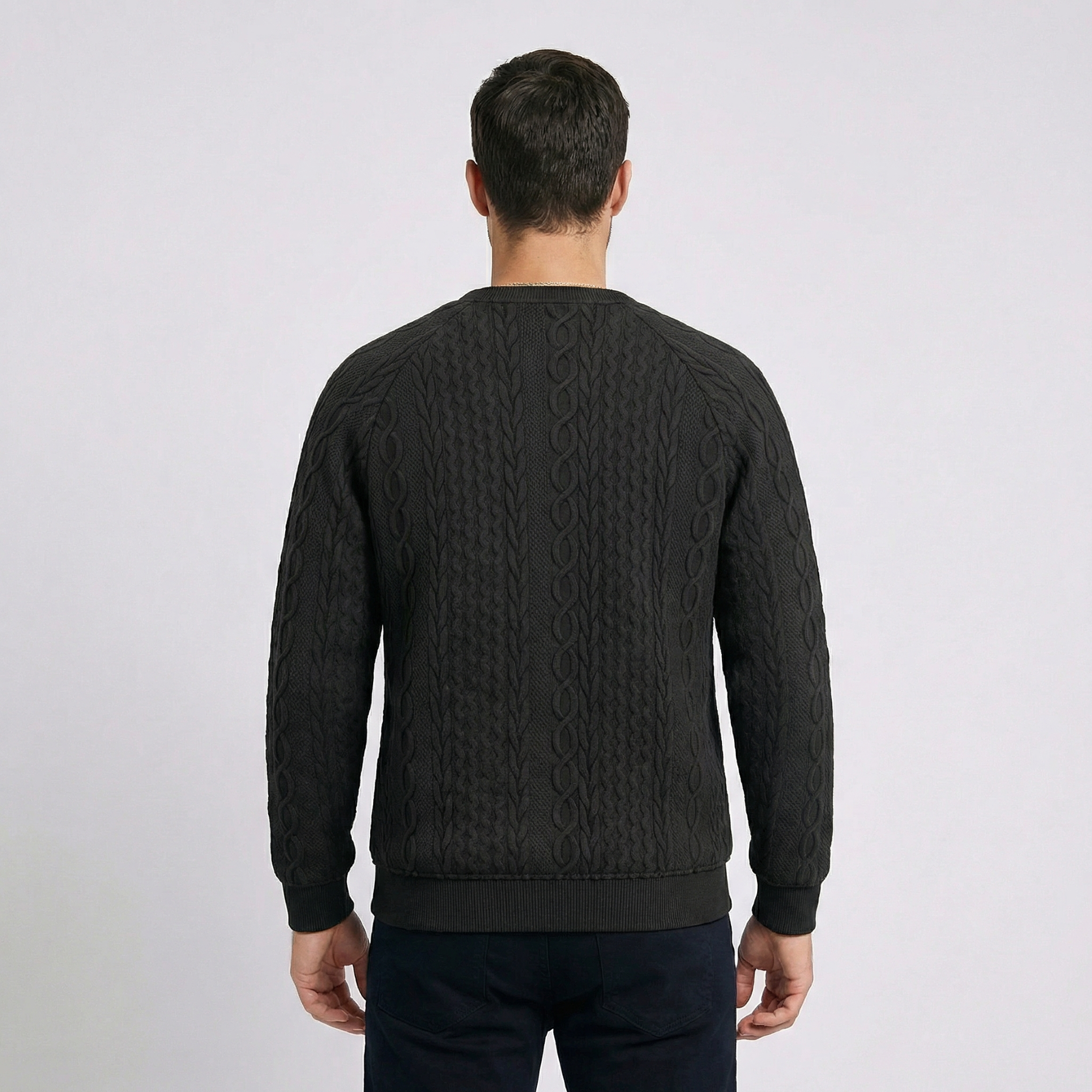 Quintaro Textured Crew Neck Sweater