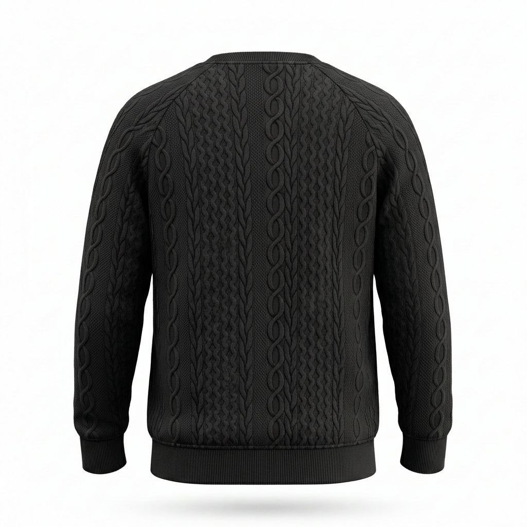 Quintaro Textured Crew Neck Sweater