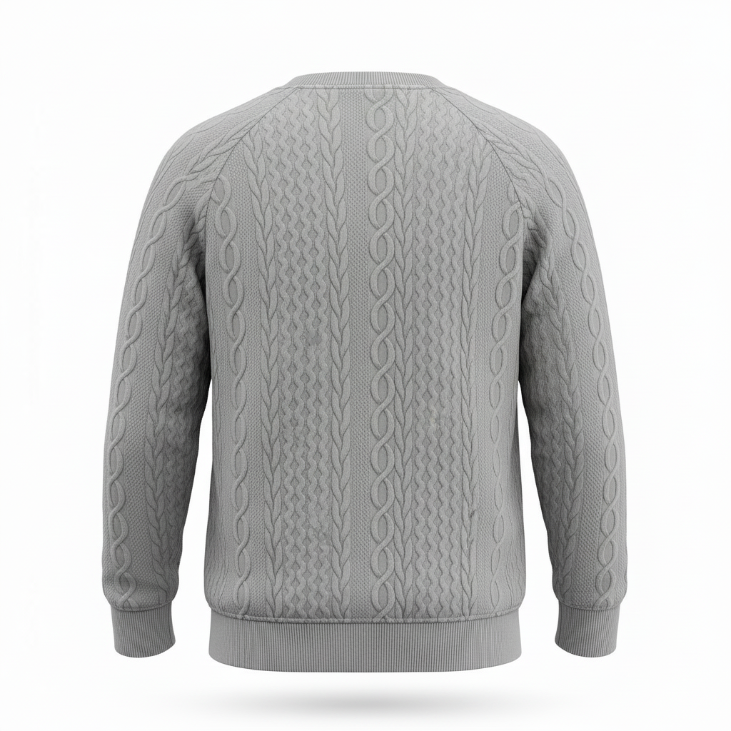 Quintaro Textured Crew Neck Sweater