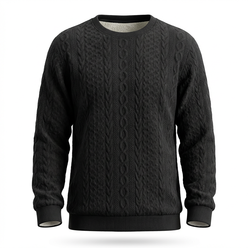 Quintaro Textured Crew Neck Sweater