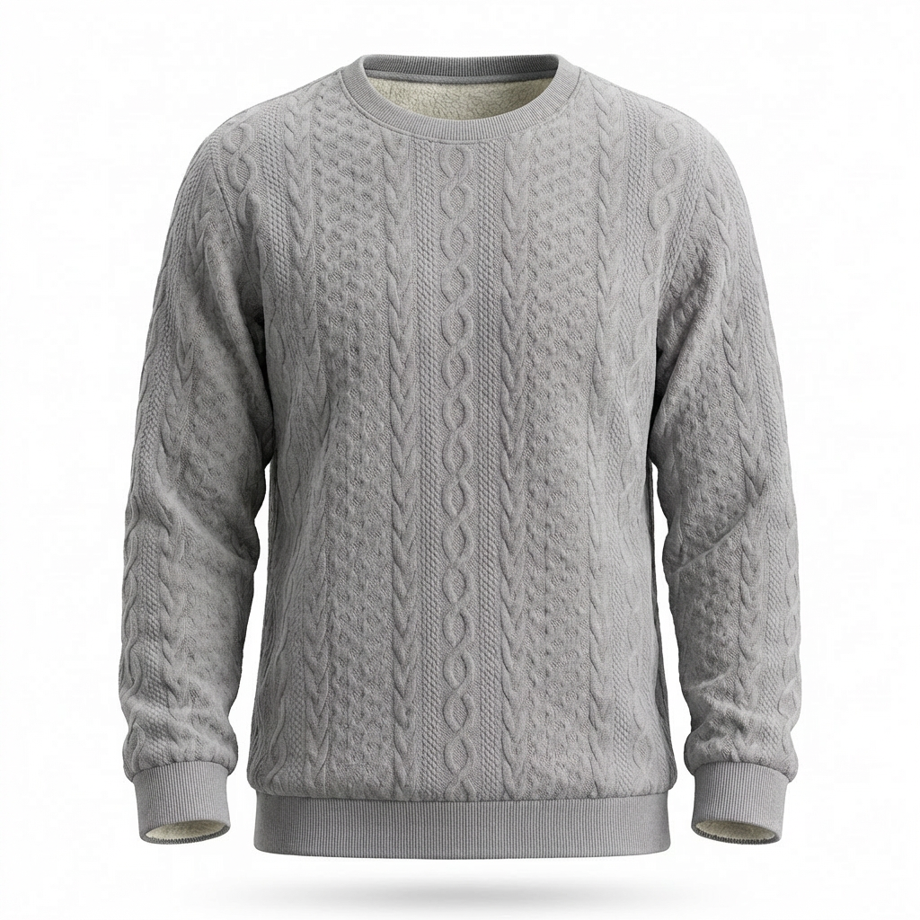 Quintaro Textured Crew Neck Sweater